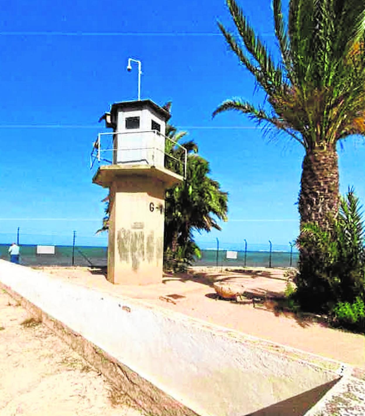 Garita de vigilancia existente, que se ha decidido conservar.