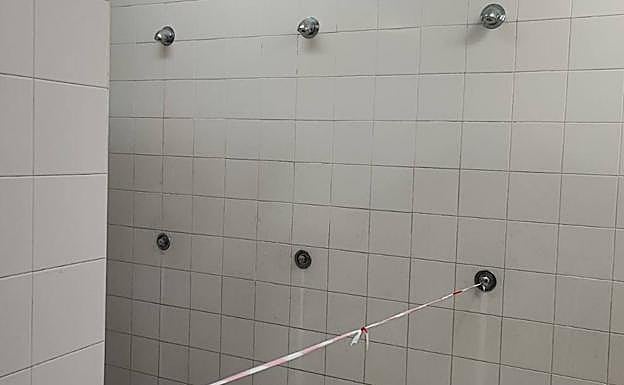 Las duchas de las instalaciones.
