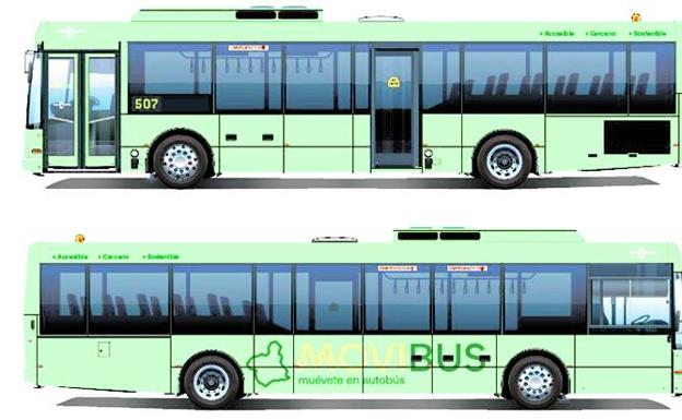 La nueva imagen de los autobuses de Movibus.