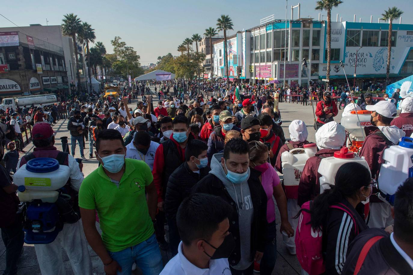 Fotos: Esperanza y medidas sanitarias para la Virgen de Guadalupe