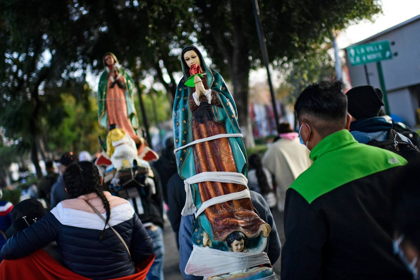 Fotos: Esperanza y medidas sanitarias para la Virgen de Guadalupe