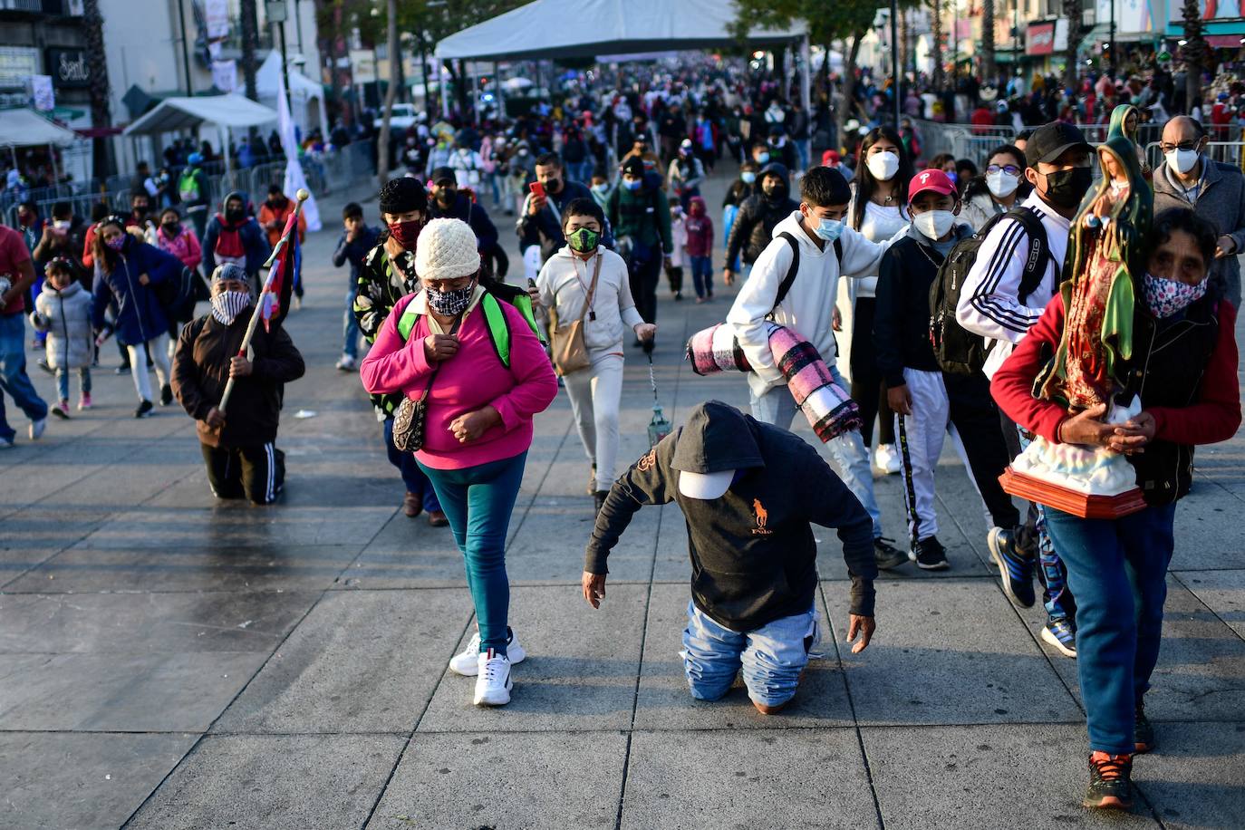 Fotos: Esperanza y medidas sanitarias para la Virgen de Guadalupe