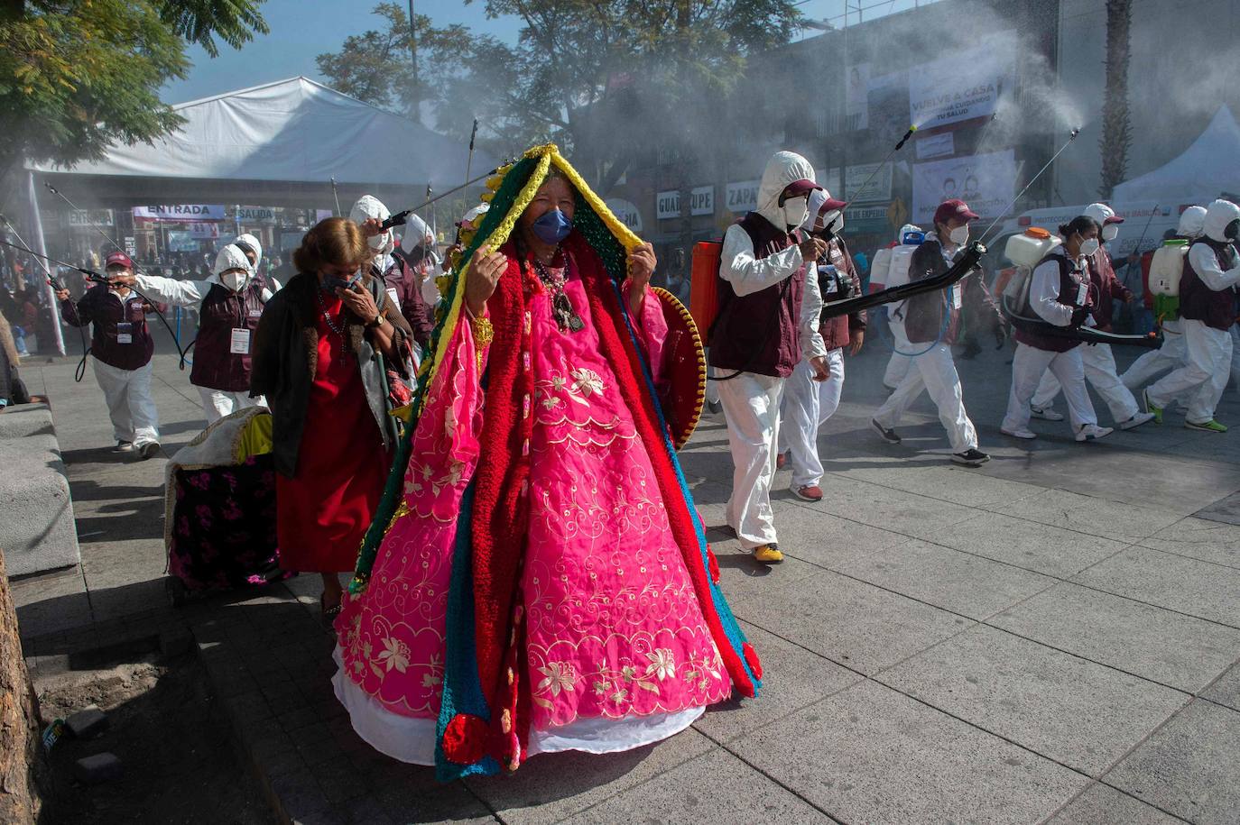 Fotos: Esperanza y medidas sanitarias para la Virgen de Guadalupe