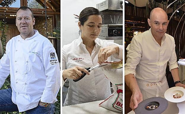 Pablo González (La Cabaña), María Gómez (Magoga), Y Nazario Cano (Odiseo)