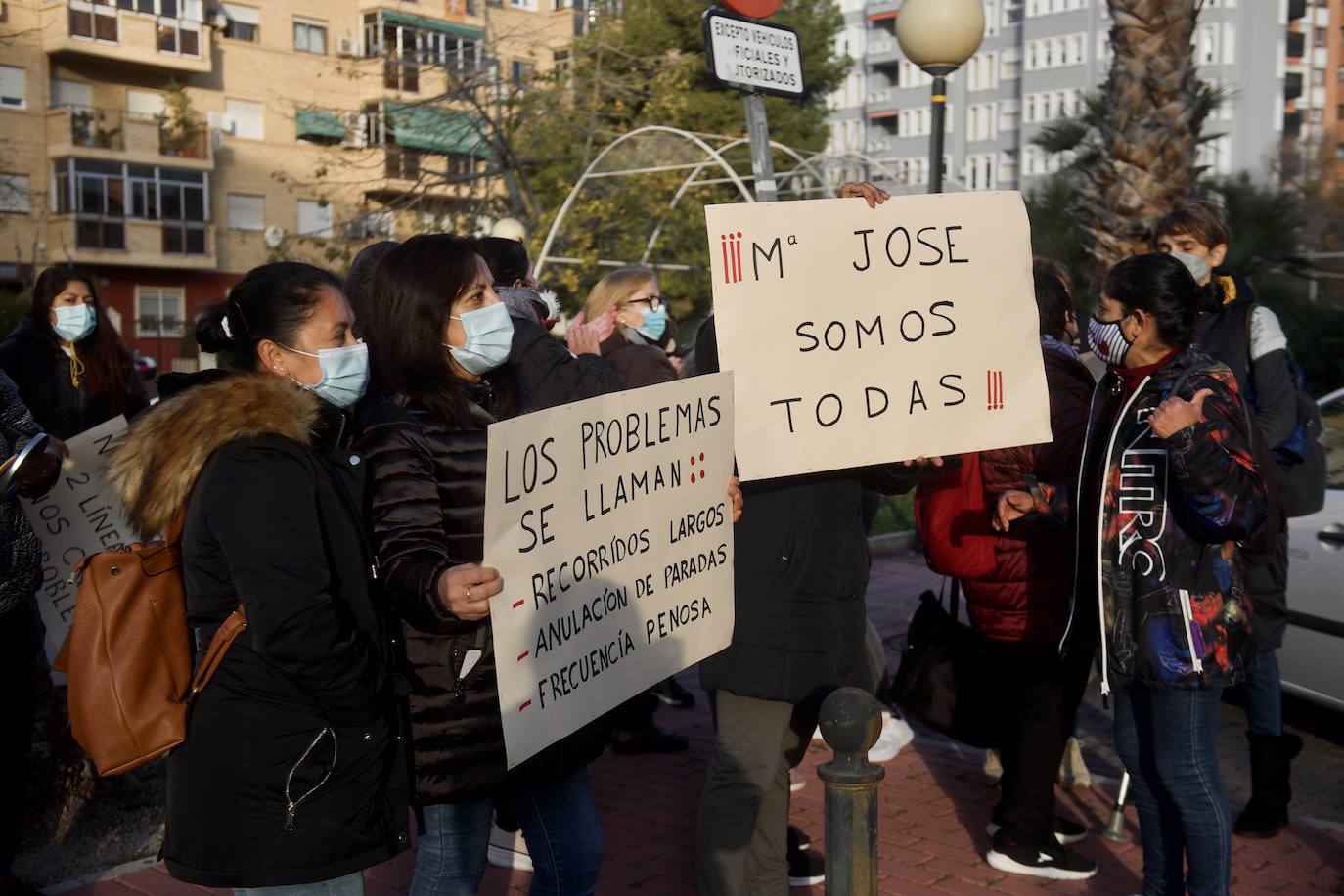 Fotos: Nueva protesta en Murcia por el servicio de autobús
