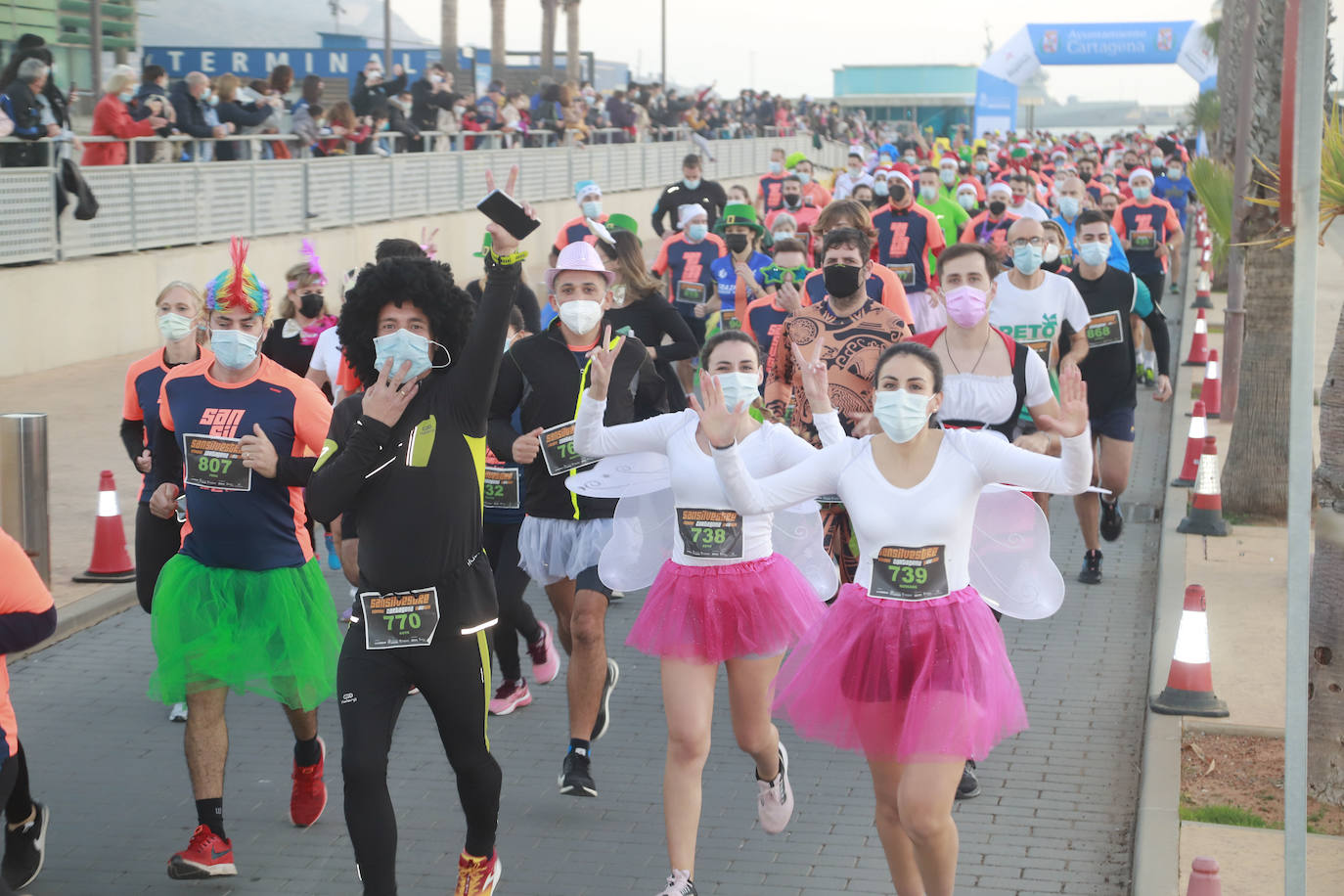 Fotos: El ambiente en la San Silvestre de Cartagena 2021, en imágenes