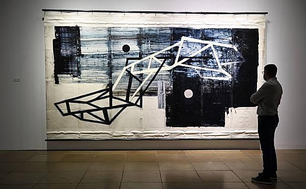 Obra de Ángel Haro en el Almudí, con motivo de su exposición 'Reset'.