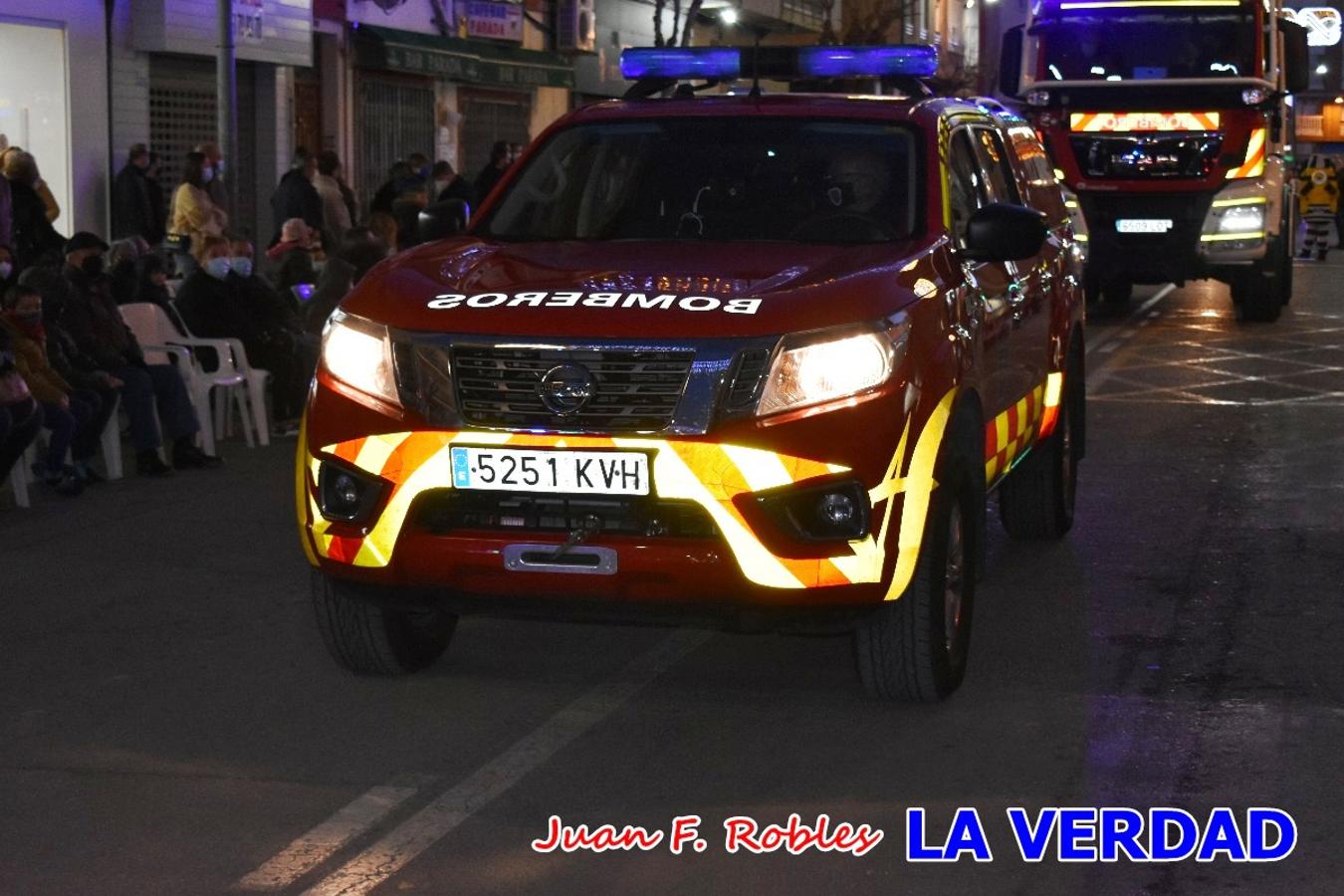 El Cortejo Real que precedía a las carrozas del Melchor, Gaspar y Baltasar, estaba compuesto por distintas carrozas, espectáculos musicales y personajes de fantasía. La Policía Local y el Cuerpo de Bomberos abrieron el recorrido, seguidos de Dafne Dance Academy, Goofy & Donald, Club Gymca VeraCruz, La Sirenita, Academia de Baile EDIG, Pinocho, Escuela de Baile de la Concejalía de Deportes, Las Mariposas, Escuela de Baile Ana, La Bella y la Bestia, la Guardia de Darth Vader y la Banda de Música La Compañía.