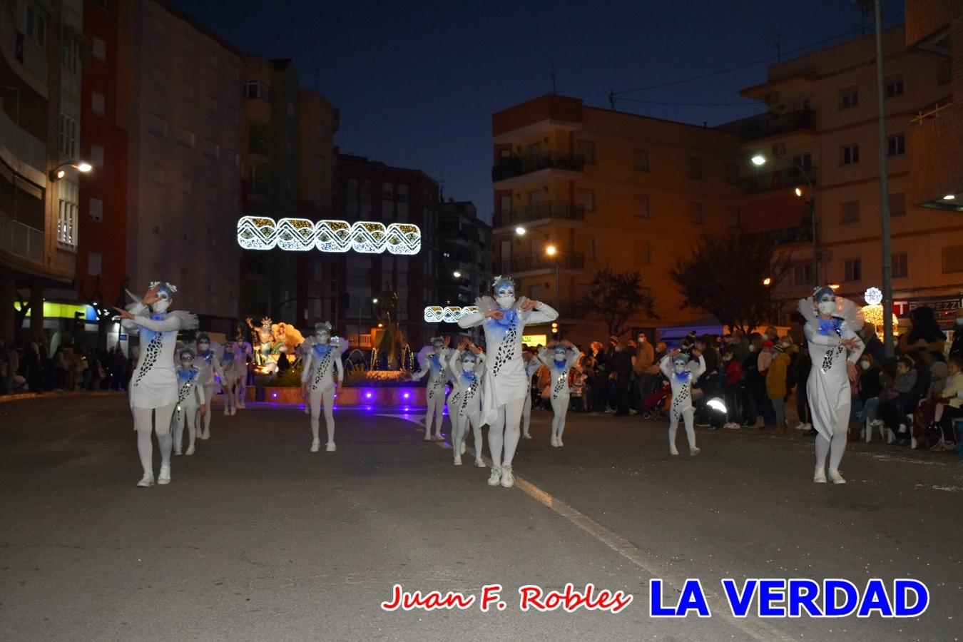 El Cortejo Real que precedía a las carrozas del Melchor, Gaspar y Baltasar, estaba compuesto por distintas carrozas, espectáculos musicales y personajes de fantasía. La Policía Local y el Cuerpo de Bomberos abrieron el recorrido, seguidos de Dafne Dance Academy, Goofy & Donald, Club Gymca VeraCruz, La Sirenita, Academia de Baile EDIG, Pinocho, Escuela de Baile de la Concejalía de Deportes, Las Mariposas, Escuela de Baile Ana, La Bella y la Bestia, la Guardia de Darth Vader y la Banda de Música La Compañía.