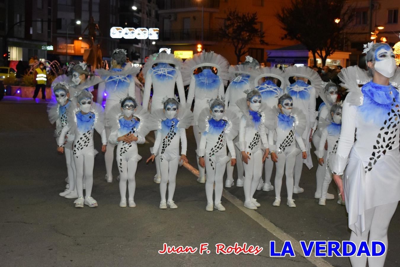 El Cortejo Real que precedía a las carrozas del Melchor, Gaspar y Baltasar, estaba compuesto por distintas carrozas, espectáculos musicales y personajes de fantasía. La Policía Local y el Cuerpo de Bomberos abrieron el recorrido, seguidos de Dafne Dance Academy, Goofy & Donald, Club Gymca VeraCruz, La Sirenita, Academia de Baile EDIG, Pinocho, Escuela de Baile de la Concejalía de Deportes, Las Mariposas, Escuela de Baile Ana, La Bella y la Bestia, la Guardia de Darth Vader y la Banda de Música La Compañía.
