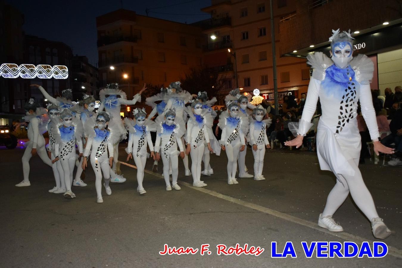 El Cortejo Real que precedía a las carrozas del Melchor, Gaspar y Baltasar, estaba compuesto por distintas carrozas, espectáculos musicales y personajes de fantasía. La Policía Local y el Cuerpo de Bomberos abrieron el recorrido, seguidos de Dafne Dance Academy, Goofy & Donald, Club Gymca VeraCruz, La Sirenita, Academia de Baile EDIG, Pinocho, Escuela de Baile de la Concejalía de Deportes, Las Mariposas, Escuela de Baile Ana, La Bella y la Bestia, la Guardia de Darth Vader y la Banda de Música La Compañía.