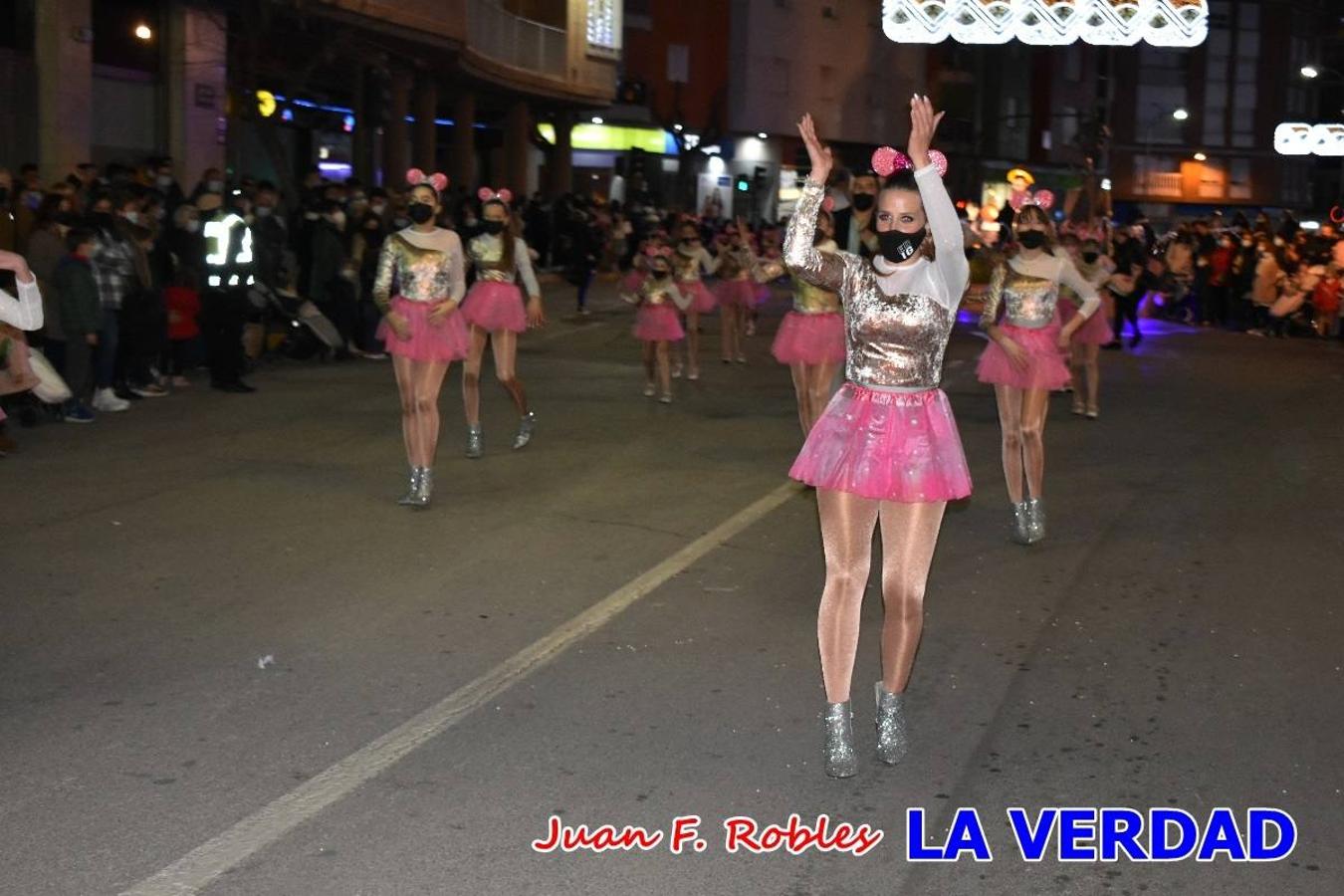 El Cortejo Real que precedía a las carrozas del Melchor, Gaspar y Baltasar, estaba compuesto por distintas carrozas, espectáculos musicales y personajes de fantasía. La Policía Local y el Cuerpo de Bomberos abrieron el recorrido, seguidos de Dafne Dance Academy, Goofy & Donald, Club Gymca VeraCruz, La Sirenita, Academia de Baile EDIG, Pinocho, Escuela de Baile de la Concejalía de Deportes, Las Mariposas, Escuela de Baile Ana, La Bella y la Bestia, la Guardia de Darth Vader y la Banda de Música La Compañía.