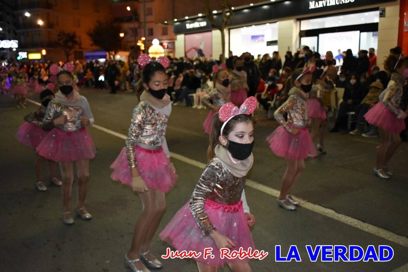 El Cortejo Real que precedía a las carrozas del Melchor, Gaspar y Baltasar, estaba compuesto por distintas carrozas, espectáculos musicales y personajes de fantasía. La Policía Local y el Cuerpo de Bomberos abrieron el recorrido, seguidos de Dafne Dance Academy, Goofy & Donald, Club Gymca VeraCruz, La Sirenita, Academia de Baile EDIG, Pinocho, Escuela de Baile de la Concejalía de Deportes, Las Mariposas, Escuela de Baile Ana, La Bella y la Bestia, la Guardia de Darth Vader y la Banda de Música La Compañía.