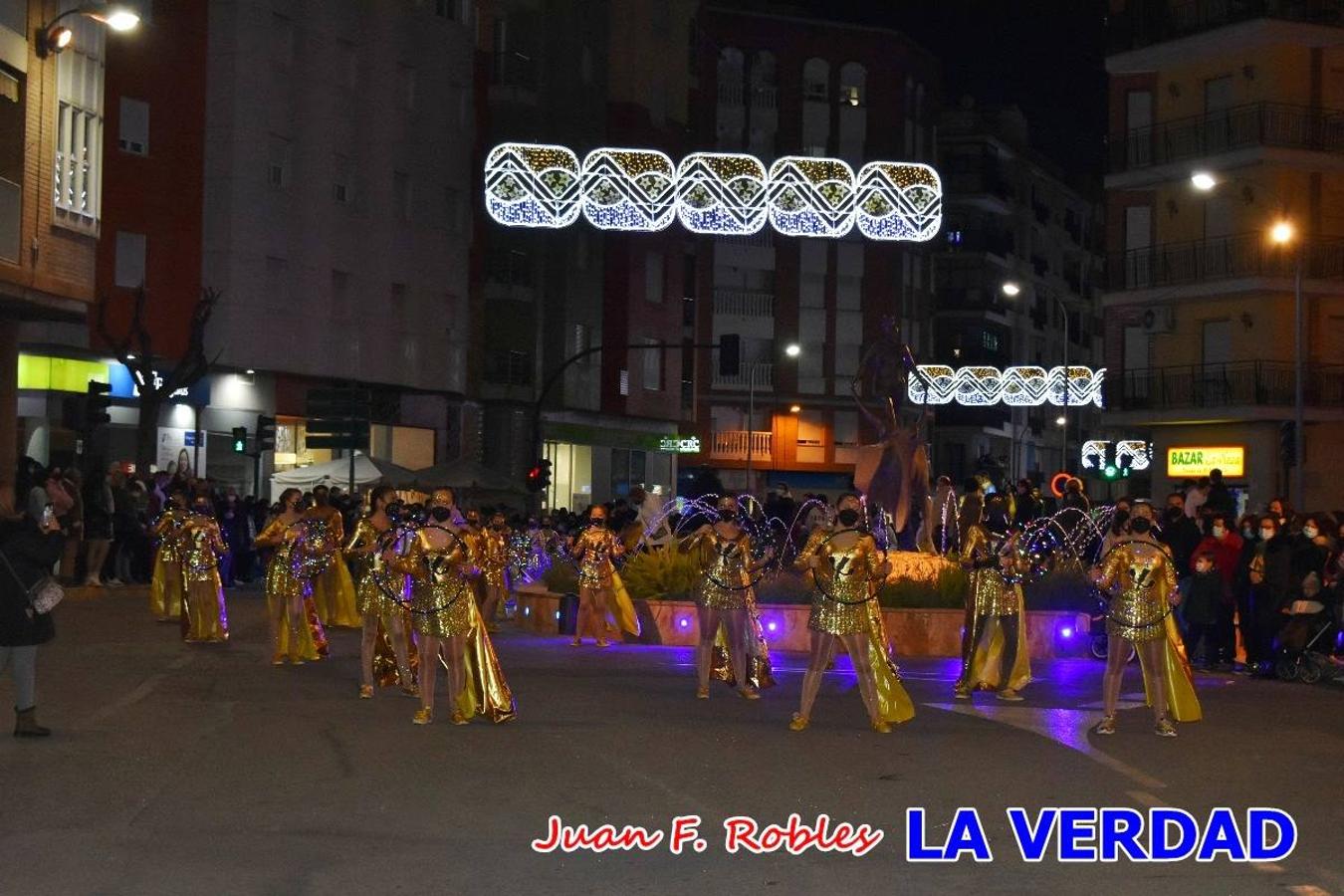 El Cortejo Real que precedía a las carrozas del Melchor, Gaspar y Baltasar, estaba compuesto por distintas carrozas, espectáculos musicales y personajes de fantasía. La Policía Local y el Cuerpo de Bomberos abrieron el recorrido, seguidos de Dafne Dance Academy, Goofy & Donald, Club Gymca VeraCruz, La Sirenita, Academia de Baile EDIG, Pinocho, Escuela de Baile de la Concejalía de Deportes, Las Mariposas, Escuela de Baile Ana, La Bella y la Bestia, la Guardia de Darth Vader y la Banda de Música La Compañía.