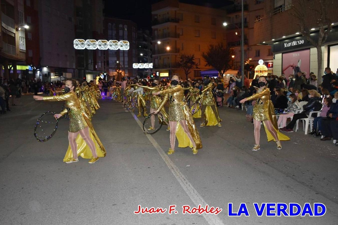 El Cortejo Real que precedía a las carrozas del Melchor, Gaspar y Baltasar, estaba compuesto por distintas carrozas, espectáculos musicales y personajes de fantasía. La Policía Local y el Cuerpo de Bomberos abrieron el recorrido, seguidos de Dafne Dance Academy, Goofy & Donald, Club Gymca VeraCruz, La Sirenita, Academia de Baile EDIG, Pinocho, Escuela de Baile de la Concejalía de Deportes, Las Mariposas, Escuela de Baile Ana, La Bella y la Bestia, la Guardia de Darth Vader y la Banda de Música La Compañía.