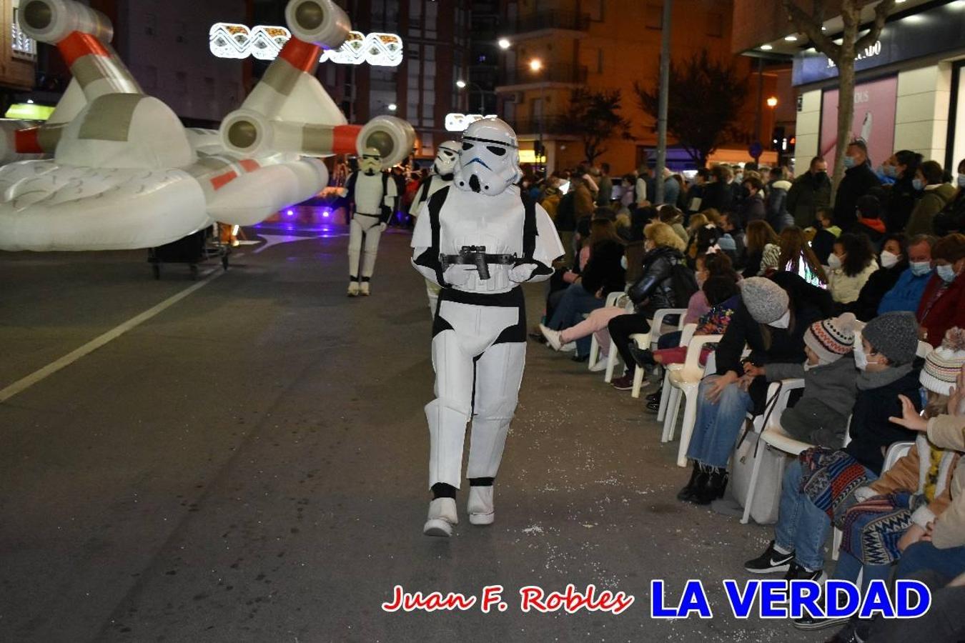 El Cortejo Real que precedía a las carrozas del Melchor, Gaspar y Baltasar, estaba compuesto por distintas carrozas, espectáculos musicales y personajes de fantasía. La Policía Local y el Cuerpo de Bomberos abrieron el recorrido, seguidos de Dafne Dance Academy, Goofy & Donald, Club Gymca VeraCruz, La Sirenita, Academia de Baile EDIG, Pinocho, Escuela de Baile de la Concejalía de Deportes, Las Mariposas, Escuela de Baile Ana, La Bella y la Bestia, la Guardia de Darth Vader y la Banda de Música La Compañía.