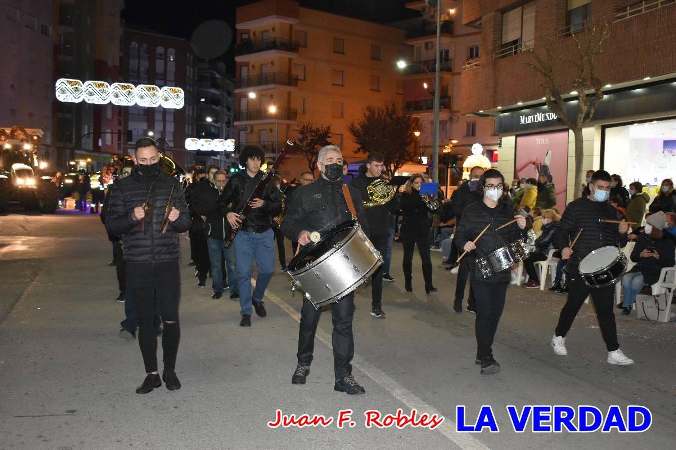 El Cortejo Real que precedía a las carrozas del Melchor, Gaspar y Baltasar, estaba compuesto por distintas carrozas, espectáculos musicales y personajes de fantasía. La Policía Local y el Cuerpo de Bomberos abrieron el recorrido, seguidos de Dafne Dance Academy, Goofy & Donald, Club Gymca VeraCruz, La Sirenita, Academia de Baile EDIG, Pinocho, Escuela de Baile de la Concejalía de Deportes, Las Mariposas, Escuela de Baile Ana, La Bella y la Bestia, la Guardia de Darth Vader y la Banda de Música La Compañía.