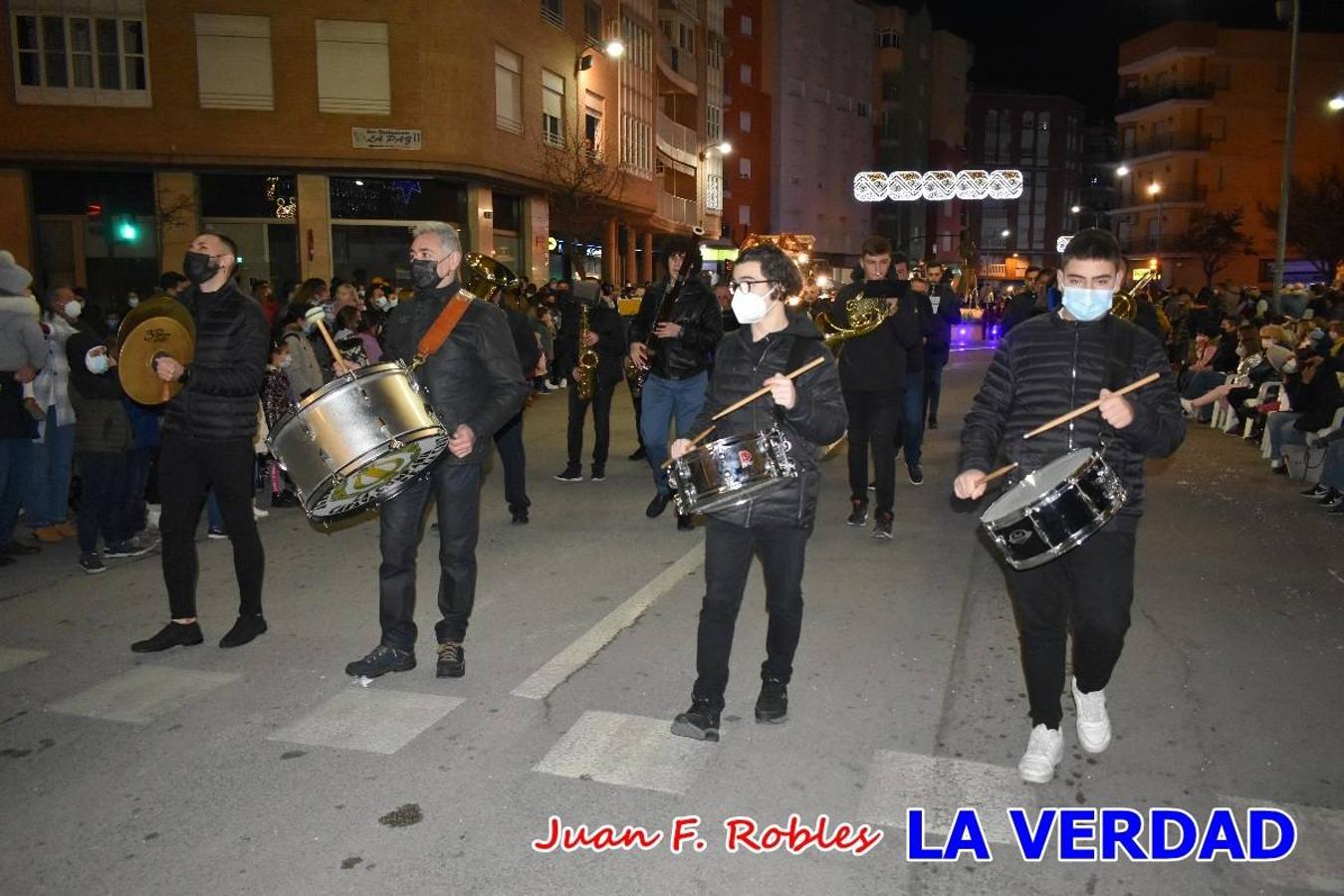 El Cortejo Real que precedía a las carrozas del Melchor, Gaspar y Baltasar, estaba compuesto por distintas carrozas, espectáculos musicales y personajes de fantasía. La Policía Local y el Cuerpo de Bomberos abrieron el recorrido, seguidos de Dafne Dance Academy, Goofy & Donald, Club Gymca VeraCruz, La Sirenita, Academia de Baile EDIG, Pinocho, Escuela de Baile de la Concejalía de Deportes, Las Mariposas, Escuela de Baile Ana, La Bella y la Bestia, la Guardia de Darth Vader y la Banda de Música La Compañía.