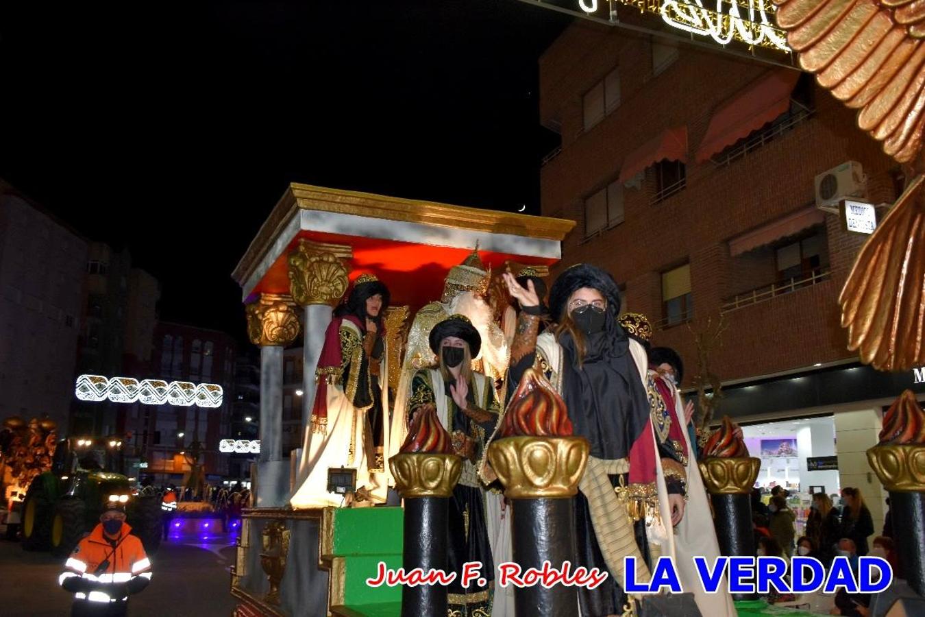 El Cortejo Real que precedía a las carrozas del Melchor, Gaspar y Baltasar, estaba compuesto por distintas carrozas, espectáculos musicales y personajes de fantasía. La Policía Local y el Cuerpo de Bomberos abrieron el recorrido, seguidos de Dafne Dance Academy, Goofy & Donald, Club Gymca VeraCruz, La Sirenita, Academia de Baile EDIG, Pinocho, Escuela de Baile de la Concejalía de Deportes, Las Mariposas, Escuela de Baile Ana, La Bella y la Bestia, la Guardia de Darth Vader y la Banda de Música La Compañía.