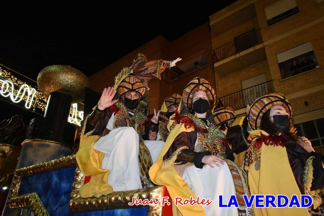 El Cortejo Real que precedía a las carrozas del Melchor, Gaspar y Baltasar, estaba compuesto por distintas carrozas, espectáculos musicales y personajes de fantasía. La Policía Local y el Cuerpo de Bomberos abrieron el recorrido, seguidos de Dafne Dance Academy, Goofy & Donald, Club Gymca VeraCruz, La Sirenita, Academia de Baile EDIG, Pinocho, Escuela de Baile de la Concejalía de Deportes, Las Mariposas, Escuela de Baile Ana, La Bella y la Bestia, la Guardia de Darth Vader y la Banda de Música La Compañía.