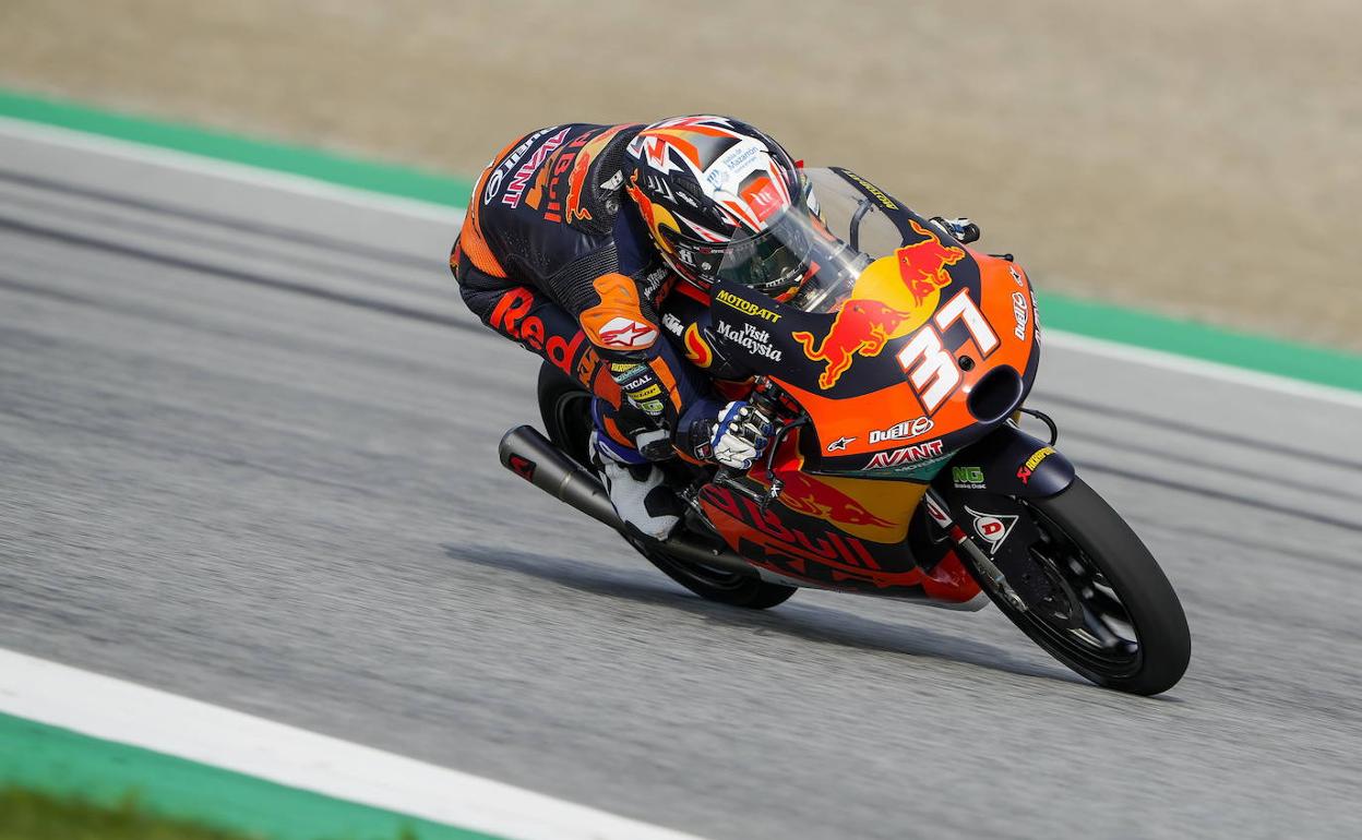 Pedro Acosta, en una prueba de la pasada temporada. 