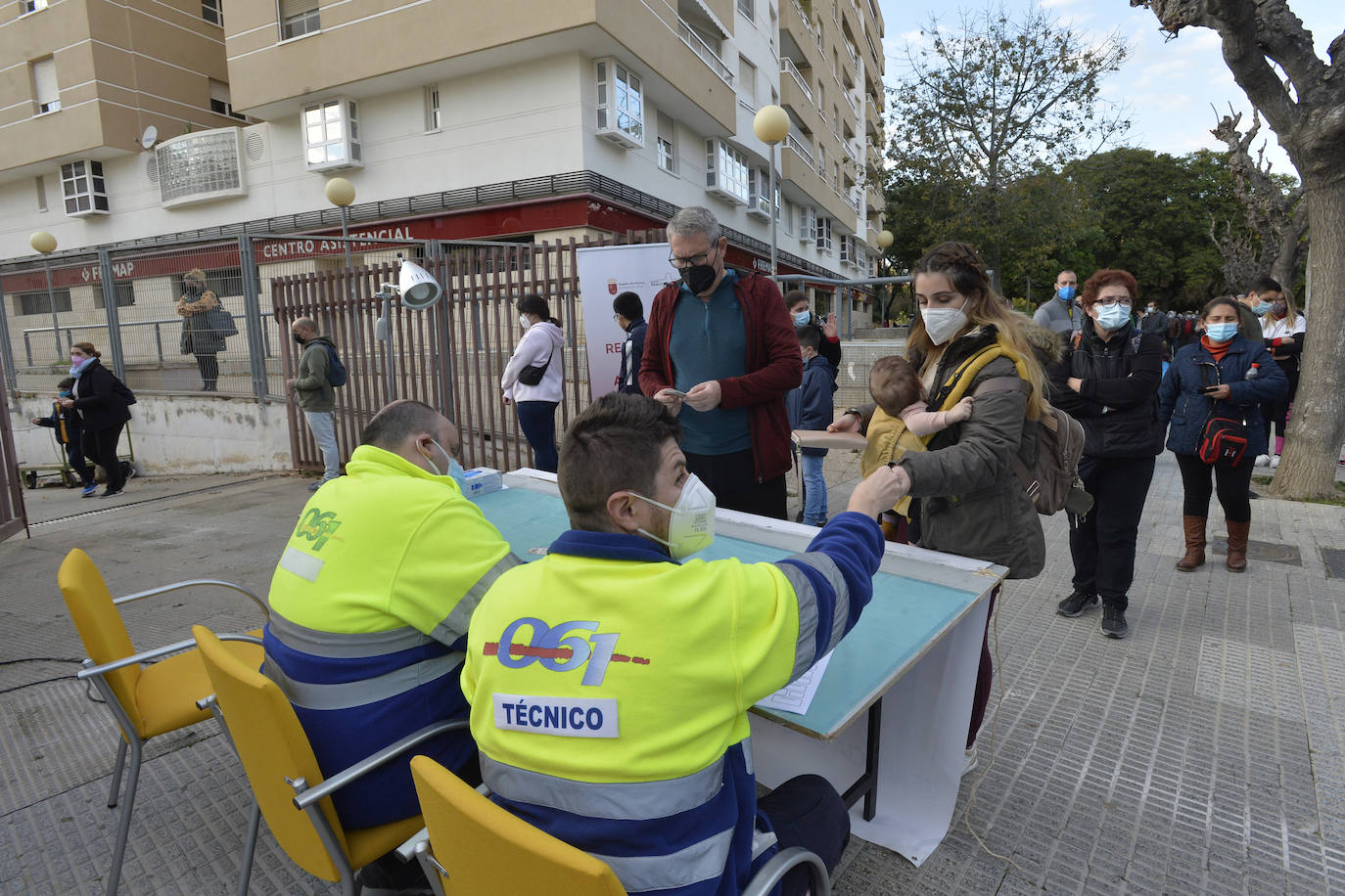 Fotos: Test de antígenos en el centro de salud de San Andrés de Murcia