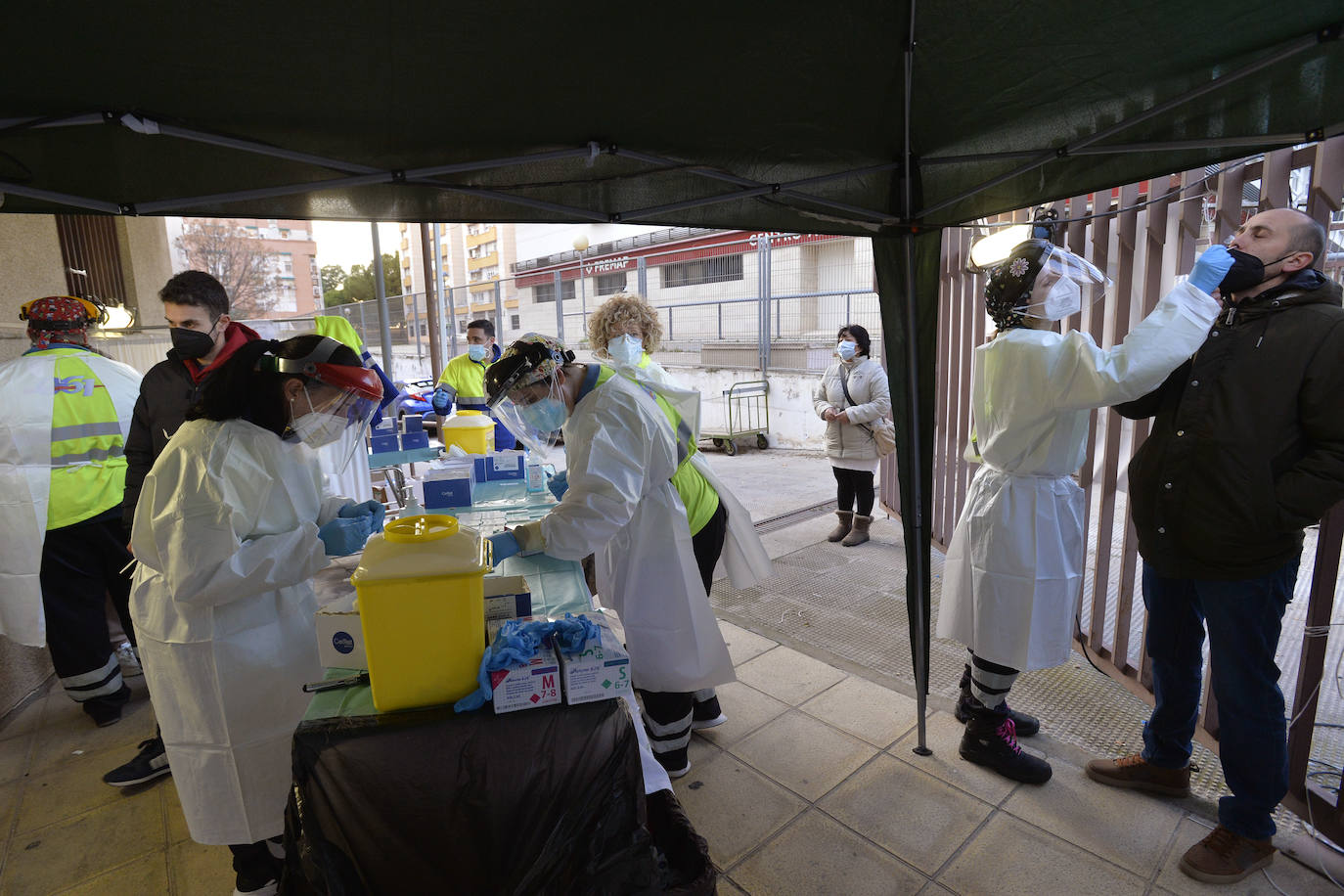 Fotos: Test de antígenos en el centro de salud de San Andrés de Murcia