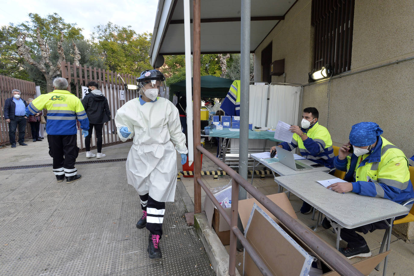 Fotos: Test de antígenos en el centro de salud de San Andrés de Murcia