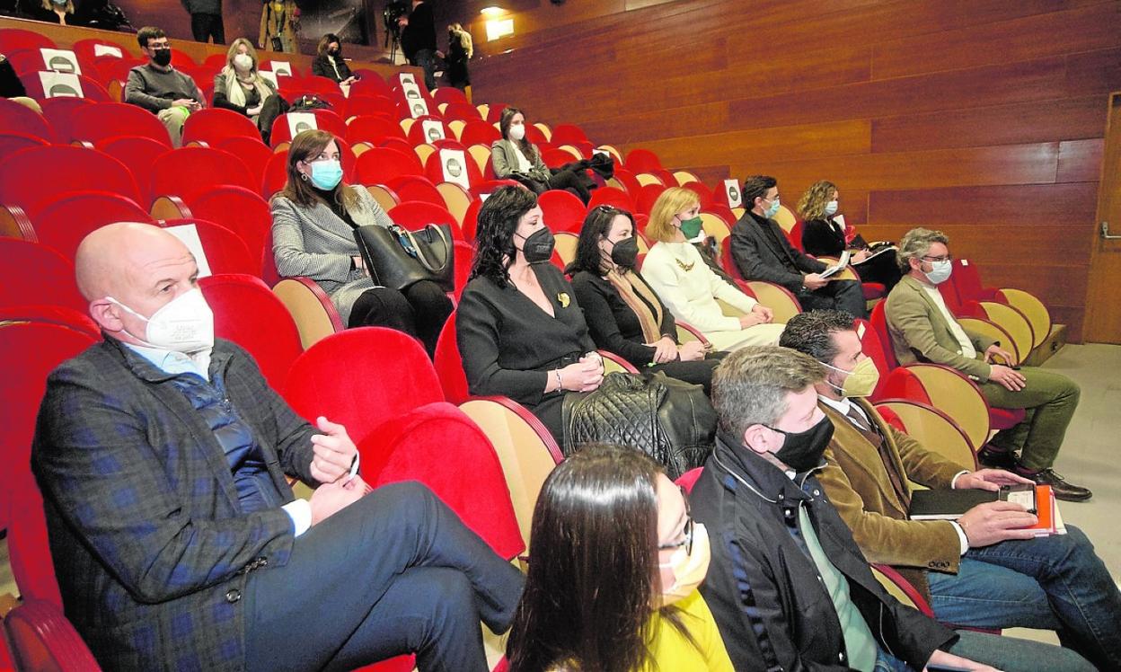 Asistentes a la presentación del Plan Estratégico de Turismo en el salón de actos del Moneo. 