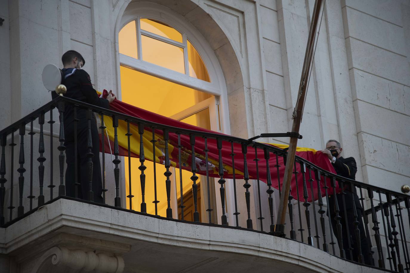 Fotos: Primer arriado de Bandera del año en Capitanía General de Cartagena