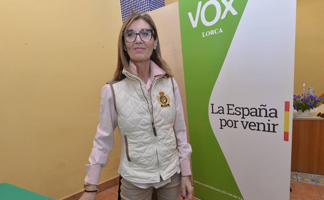 La portavoz de Vox de Lorca, Carmen Menduiña, en una imagen de archivo. 