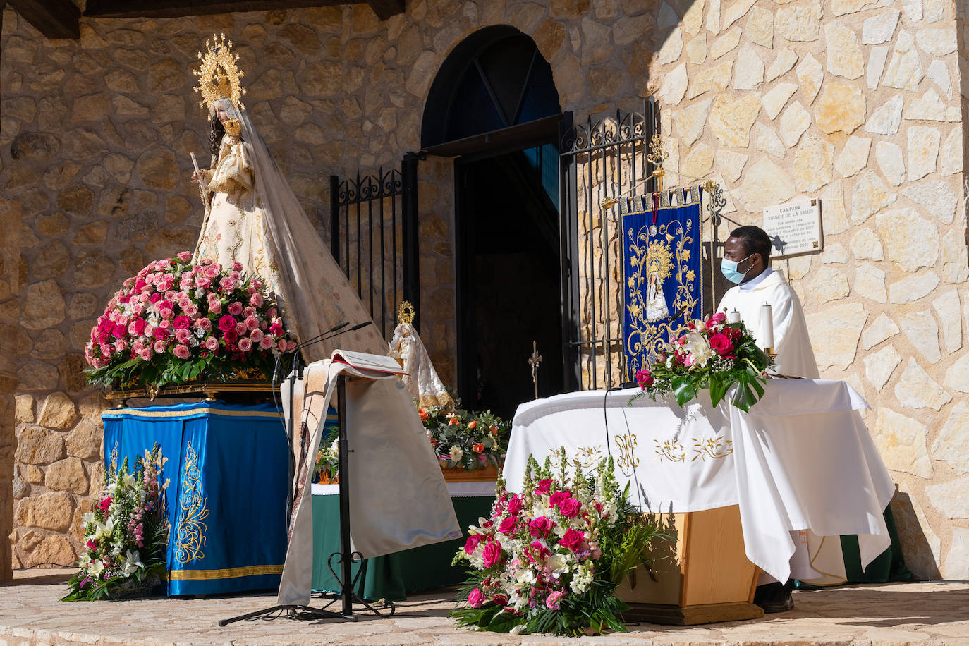 Fotos: La Virgen de la Salud de La Hoya, en el monte con su cuadrilla