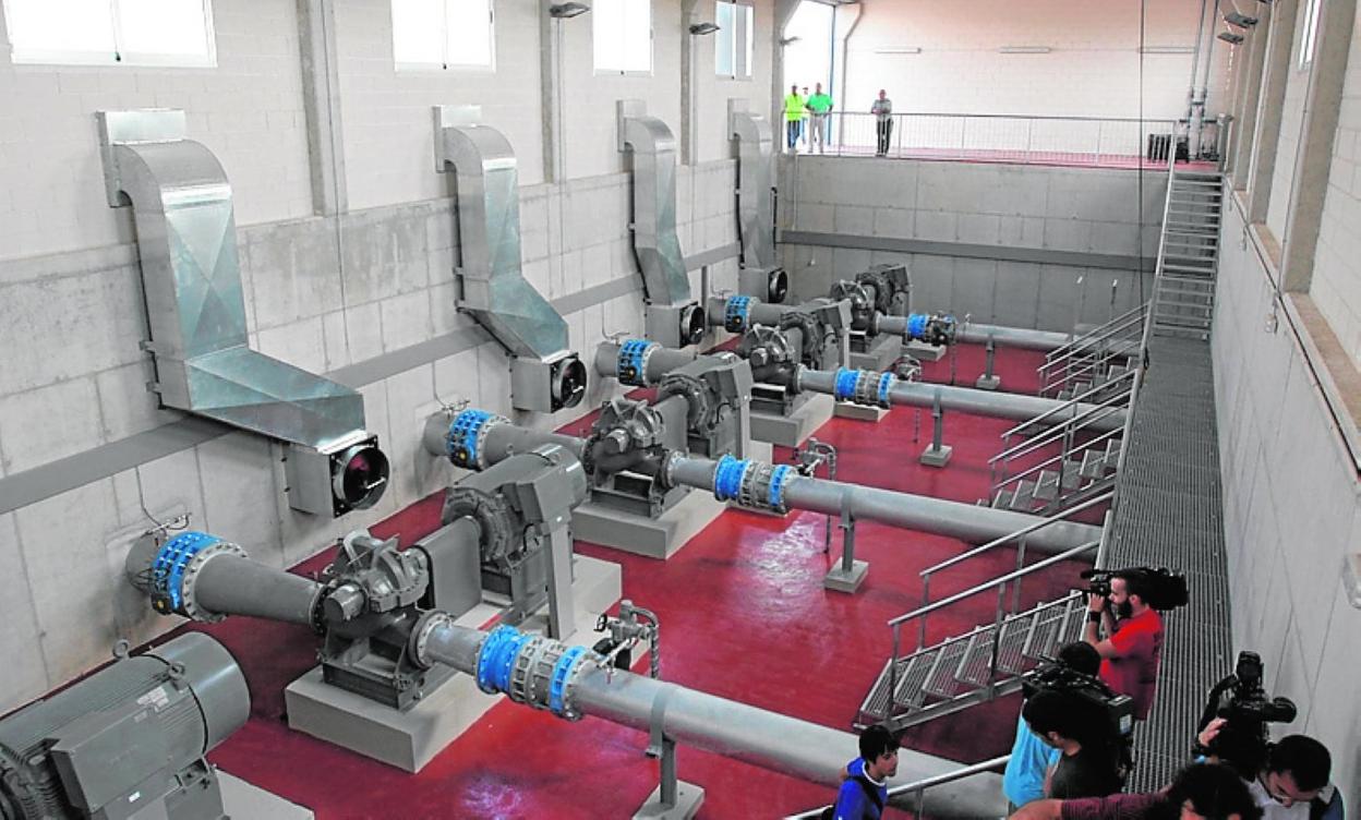 La depuradora de San Javier, cuando fue inaugurada en 2007. 