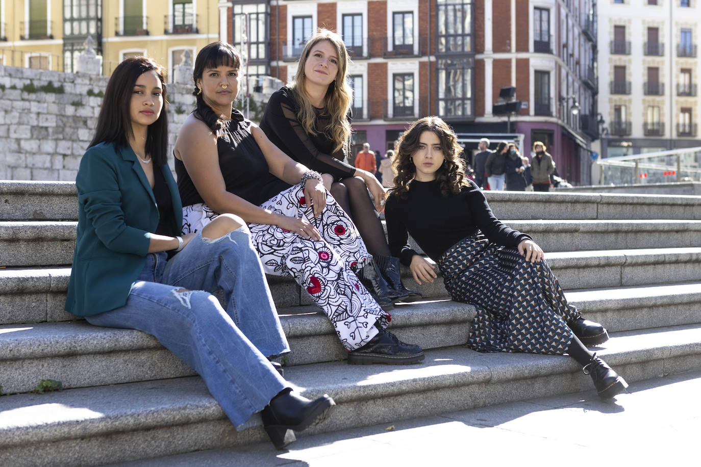 Nicolle García, CArol Hurtado, Clara Roquet (directora), María Morera. 