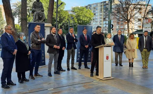 Rueda de prensa de presentación de los premios, este martes, en Murcia.
