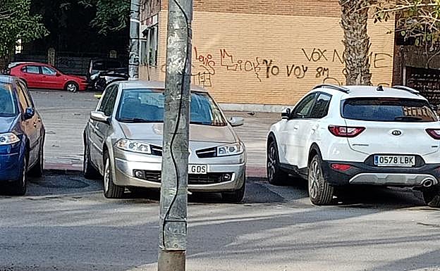 Un enganche en una farola. 