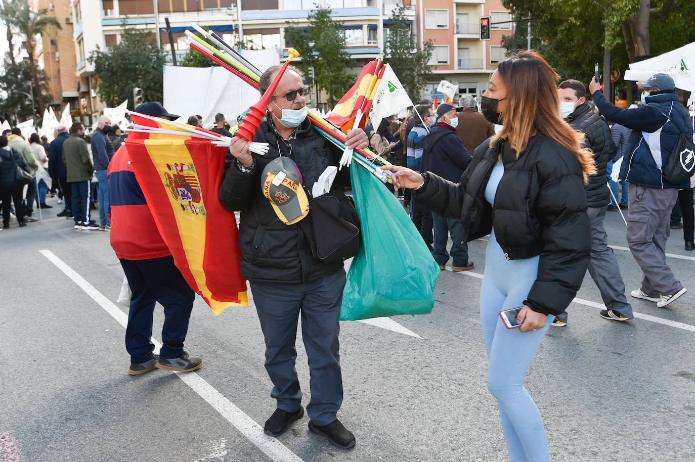 Fotos: Los agricultores salen a la calle en Murcia por la mejora del sector