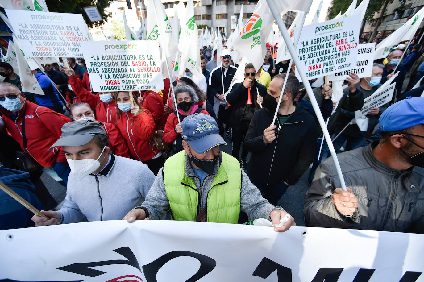 Fotos: Los agricultores salen a la calle en Murcia por la mejora del sector