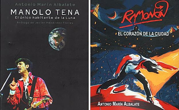 Portadas de los libros 'Manolo Tena. El único habitante de la Luna', 'Ramoncín. (Ediciones Vitruvio). 