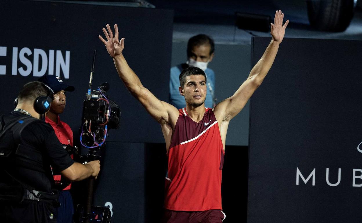 Carlos Alcaraz, este domingo, tras proclamarse campeón en Rio de Janeiro.