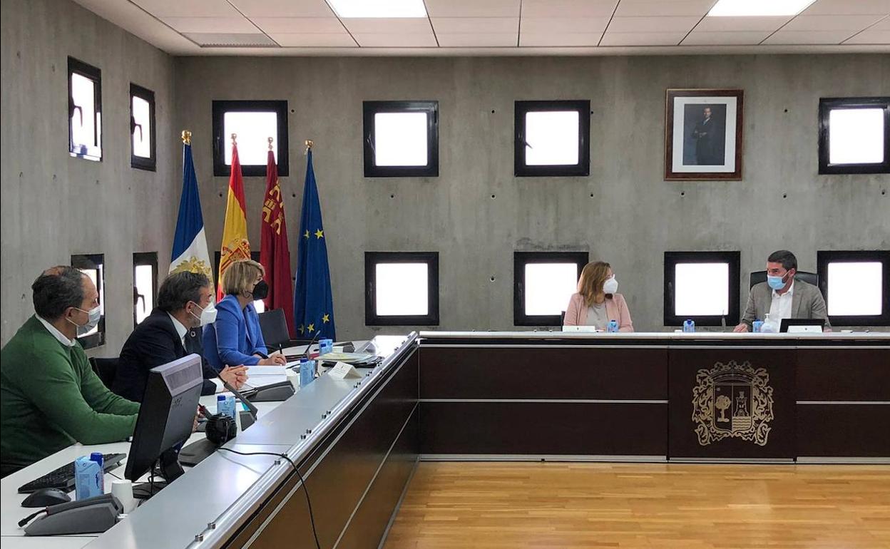 Reunión del Foro de Coordinación Interadministrativo del Mar Menor, este martes.
