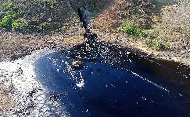 Imagen principal - Vertidos en la balsa de la pedanía murciana de La Tercia.