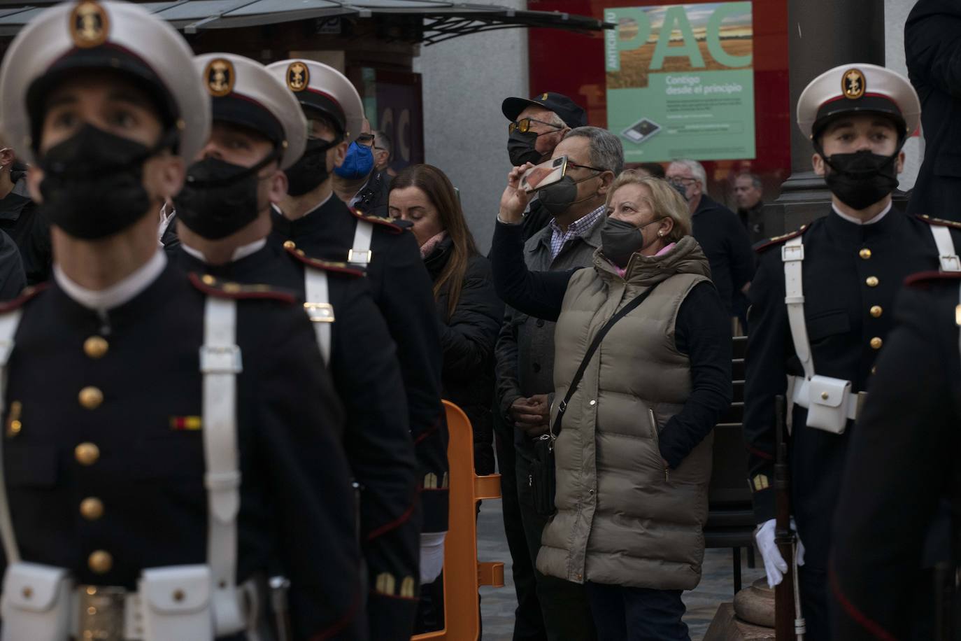 Fotos: Infantería de Marina anticipa la Semana Santa en Cartagena con su piquete