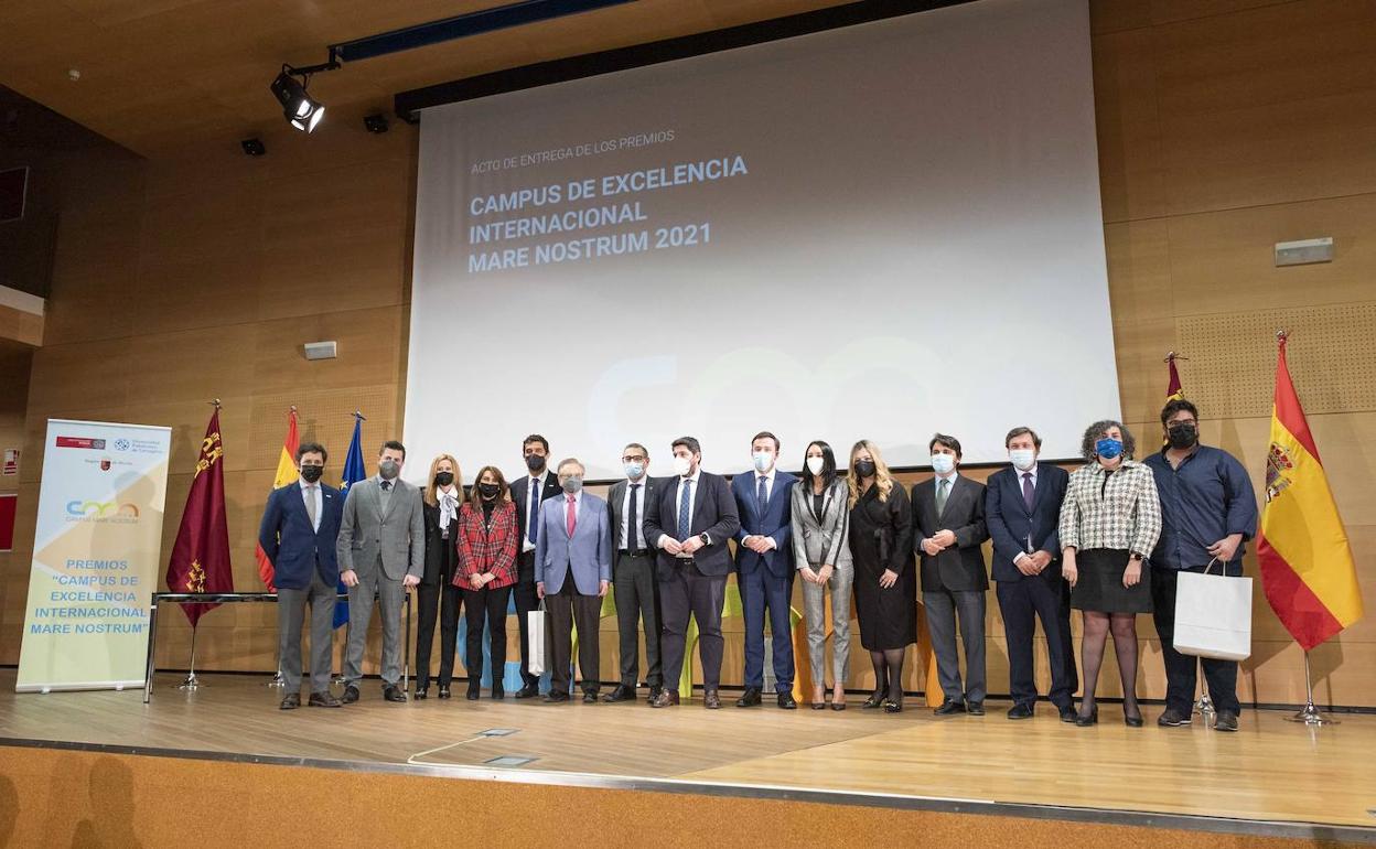 Entrega de los Premios Campus de Excelencia Internacional Mare Nostrum, este lunes.