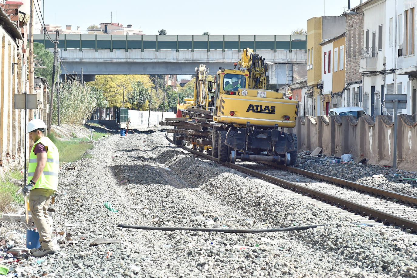 Fotos: Retirada de las vías y de las instalaciones de circulación en Barriomar