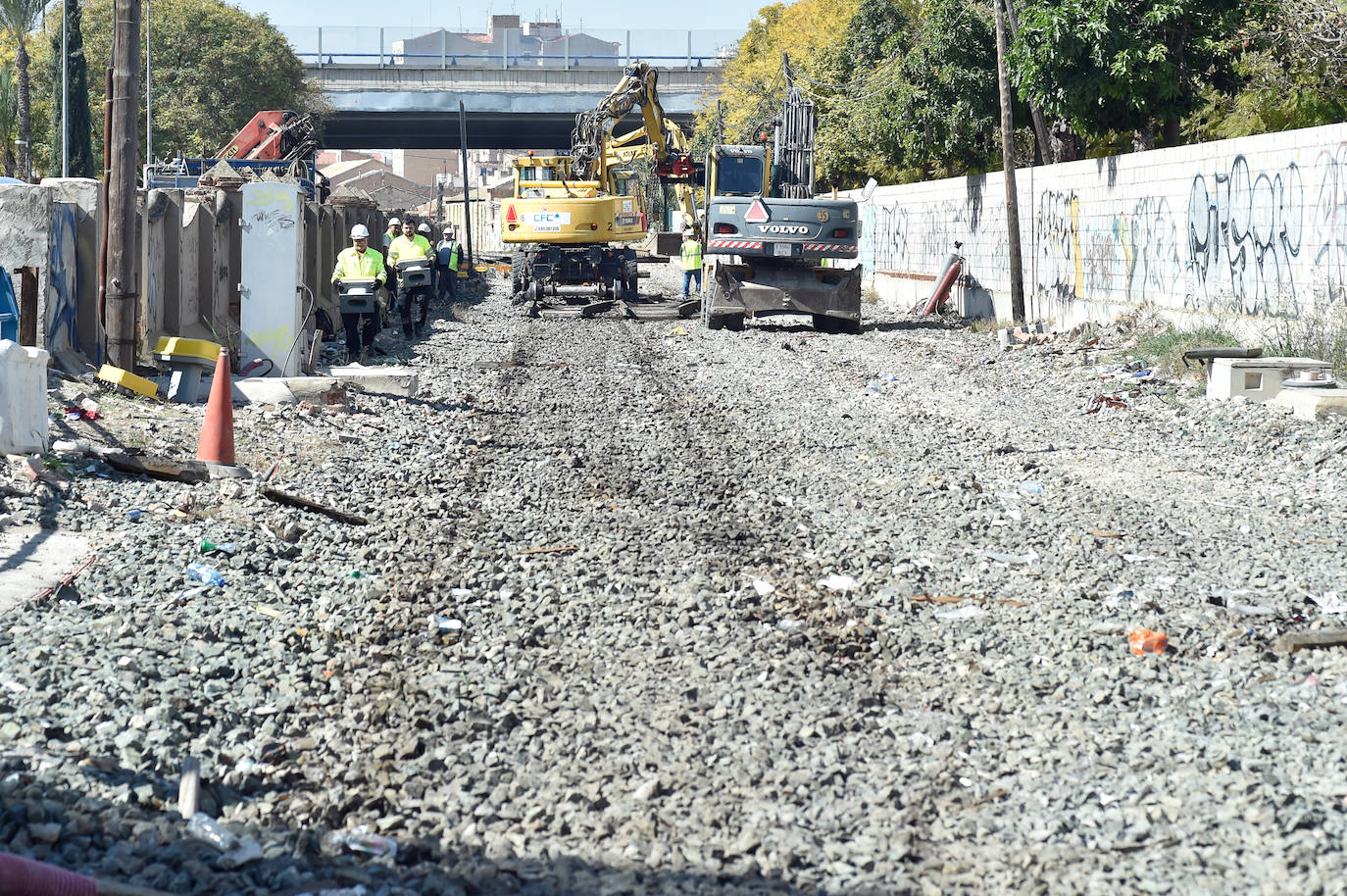 Fotos: Retirada de las vías y de las instalaciones de circulación en Barriomar