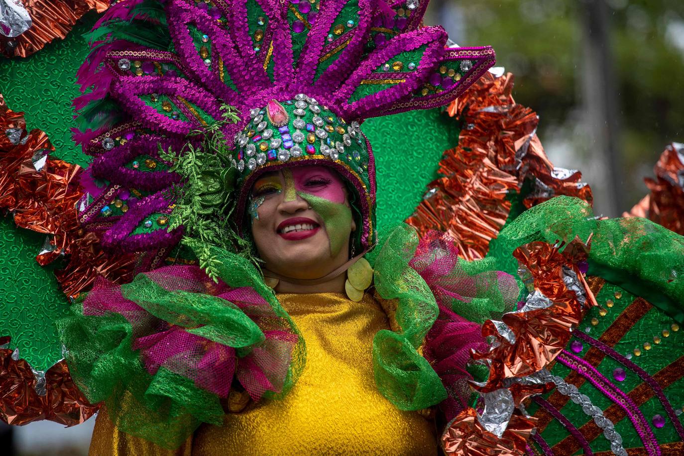 Fotos: Colorido y entusiasmo contra la lluvia