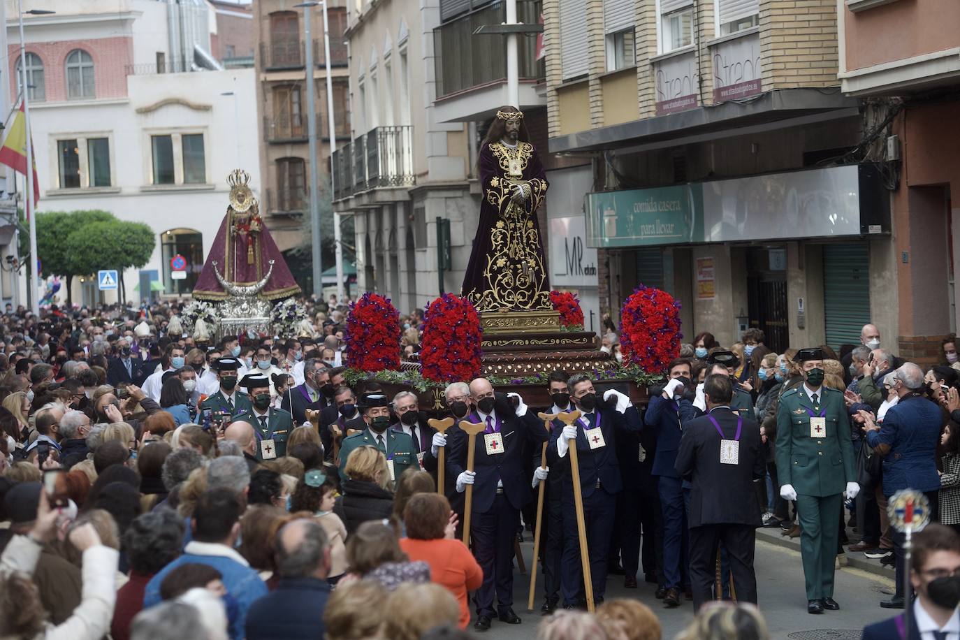 Fotos: Una procesión para la historia de Murcia el día en que la Morenica no pudo bajar del santuario