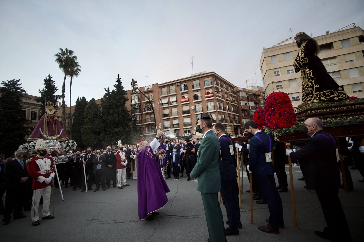 Fotos: Una procesión para la historia de Murcia el día en que la Morenica no pudo bajar del santuario