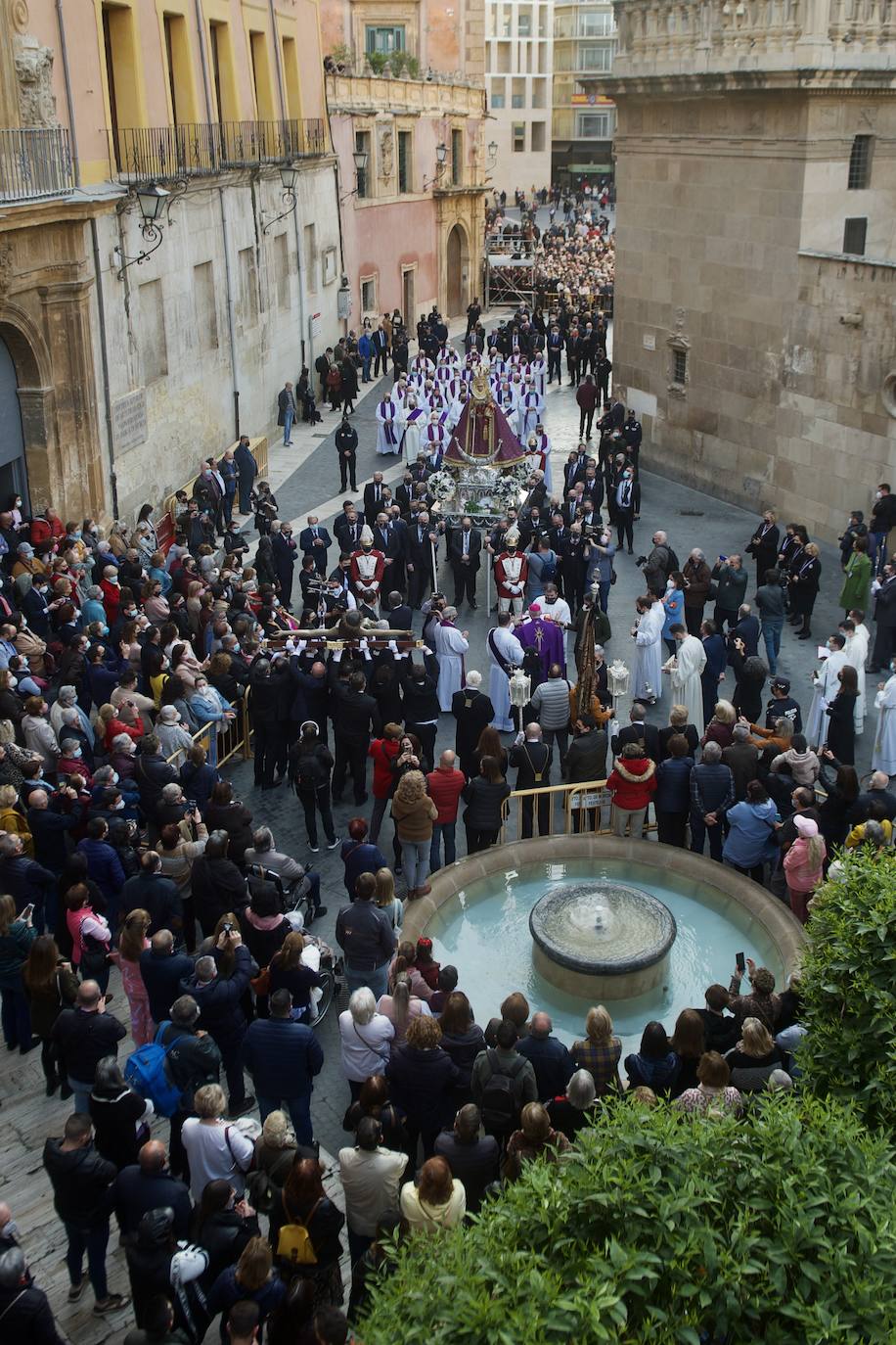 Fotos: Una procesión para la historia de Murcia el día en que la Morenica no pudo bajar del santuario